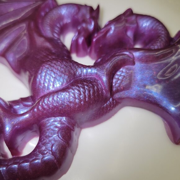 DRAGON TWIST Resin Figurines Pink Mythical Fantasy NEW collectible HANDMADE - Picture 2 of 2